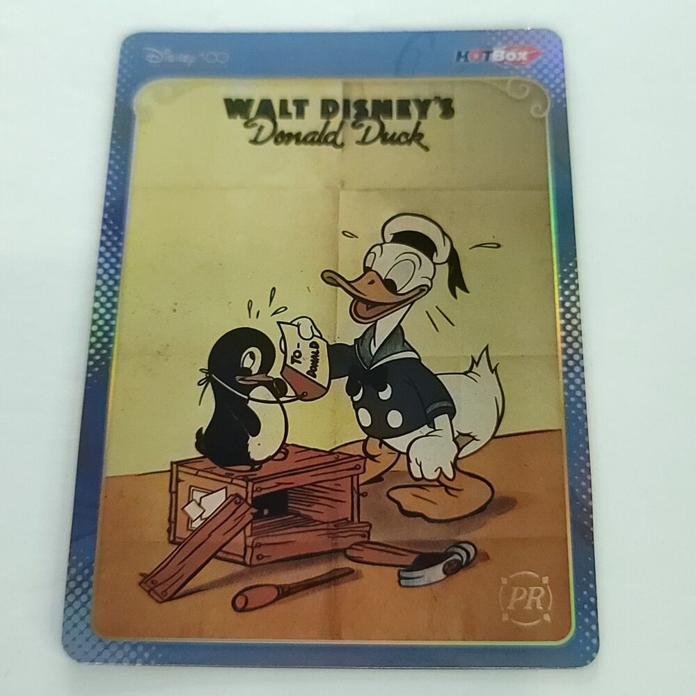 Penguin Present KAKAWOW Disney 100 Hot Box Donald Duck Poster PR Holo HDM-HB-46